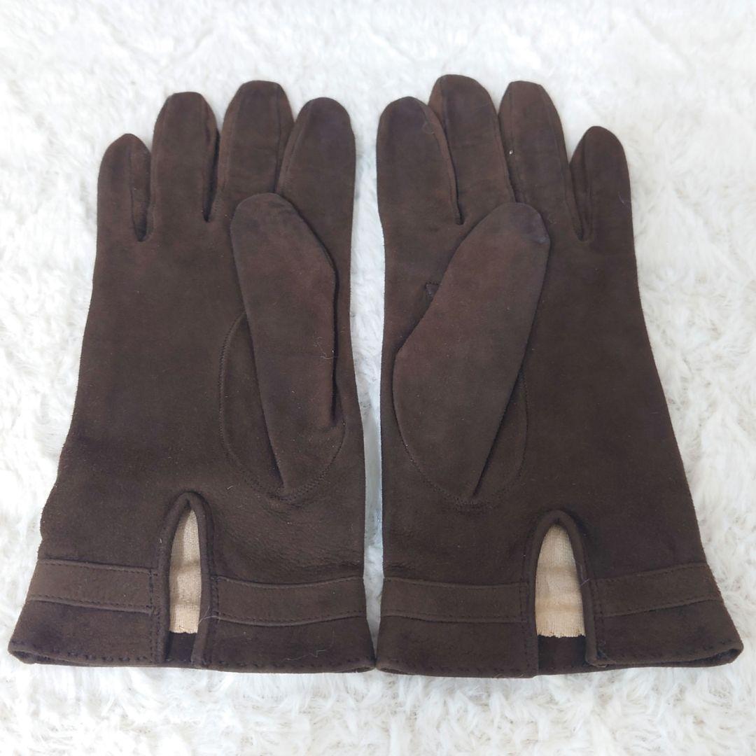 【美品】サルヴァトーレフェラガモ　ヴァラリボン　スエード　グローブ　手袋