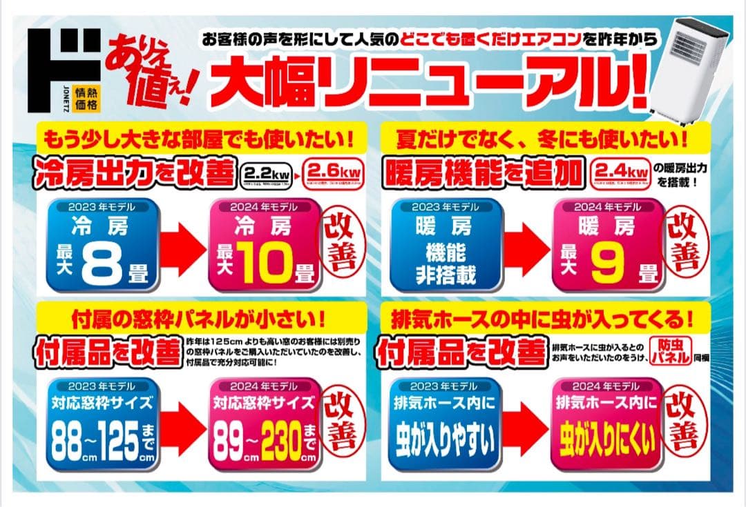 【新品未開封】ドン・キホーテ　スポットクーラーSC-DQ2442WH