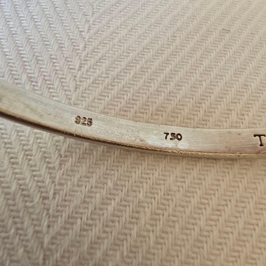 訳有　Tiffany & Co. フック&アイ　シルバー925 750 バングル