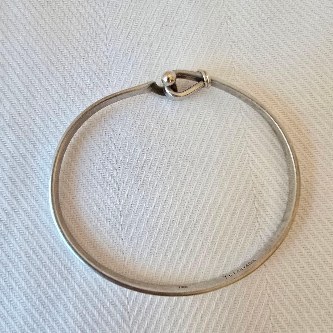 訳有　Tiffany & Co. フック&アイ　シルバー925 750 バングル