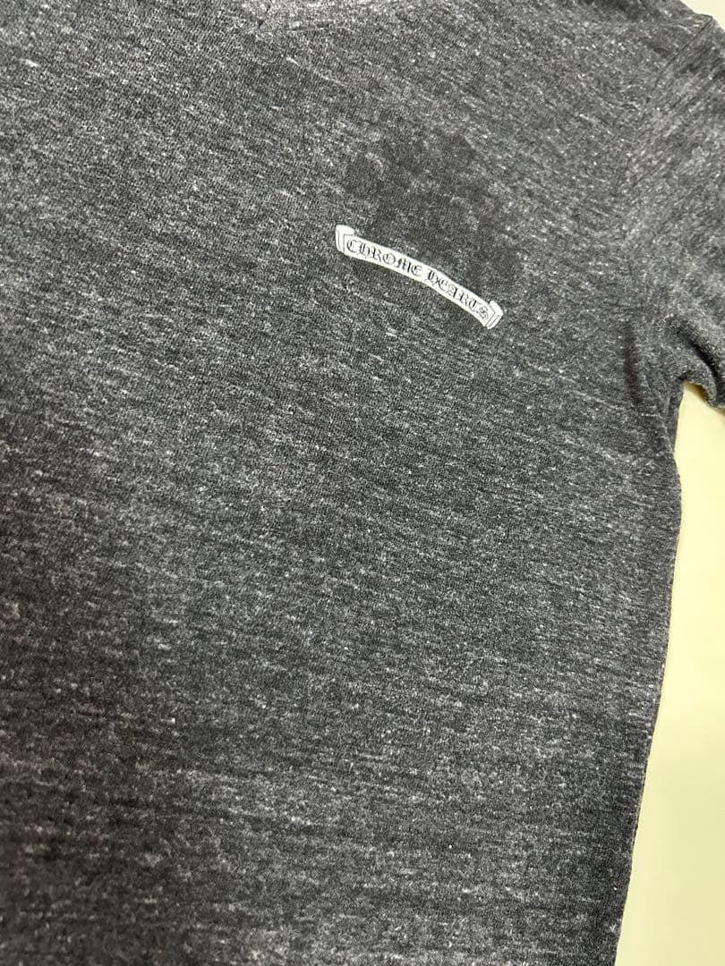 【格安】CHROME HEARTS ダークグレー Vネック Tシャツ