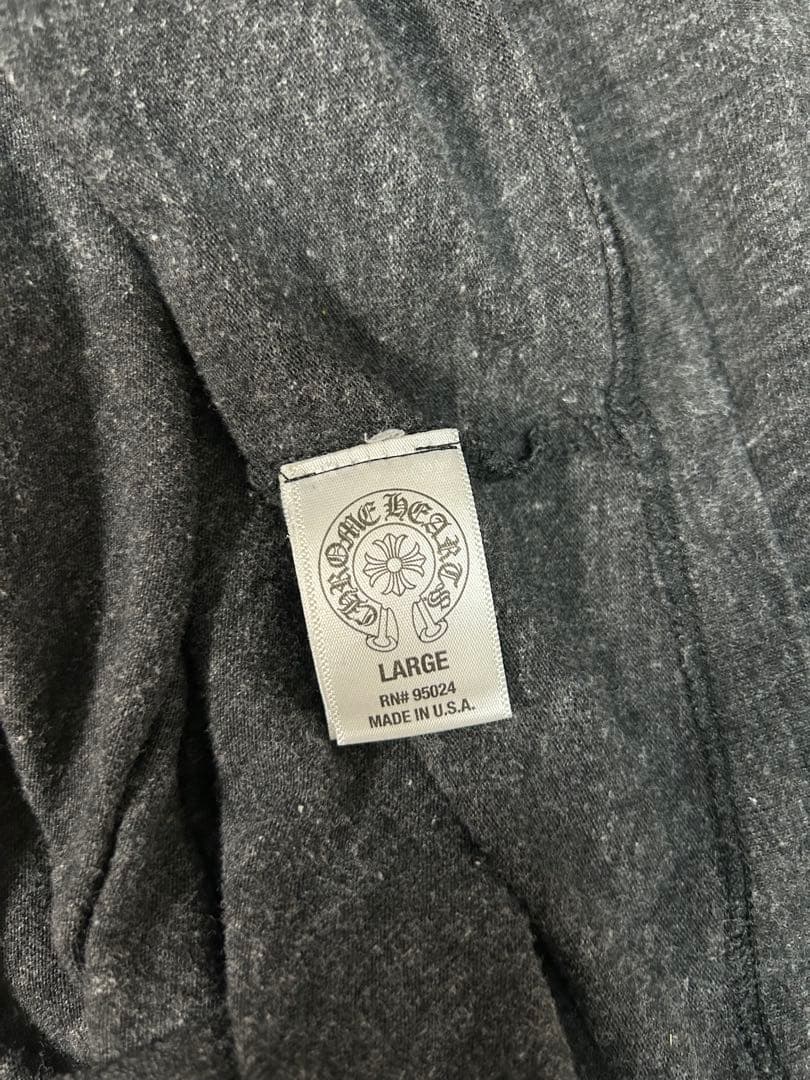 【格安】CHROME HEARTS ダークグレー Vネック Tシャツ