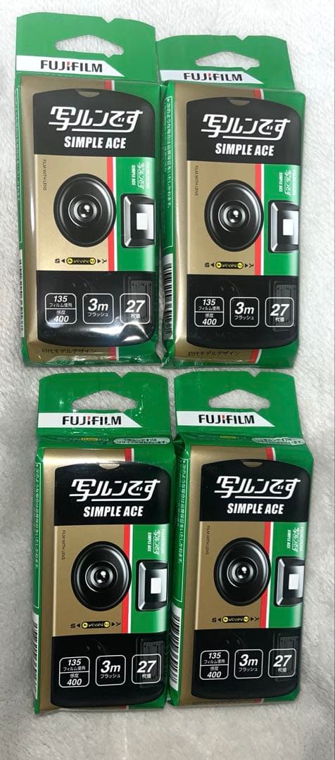 【新品・未使用】FUJIFILM 写ルンです SIMPLE ACE 27枚撮×4