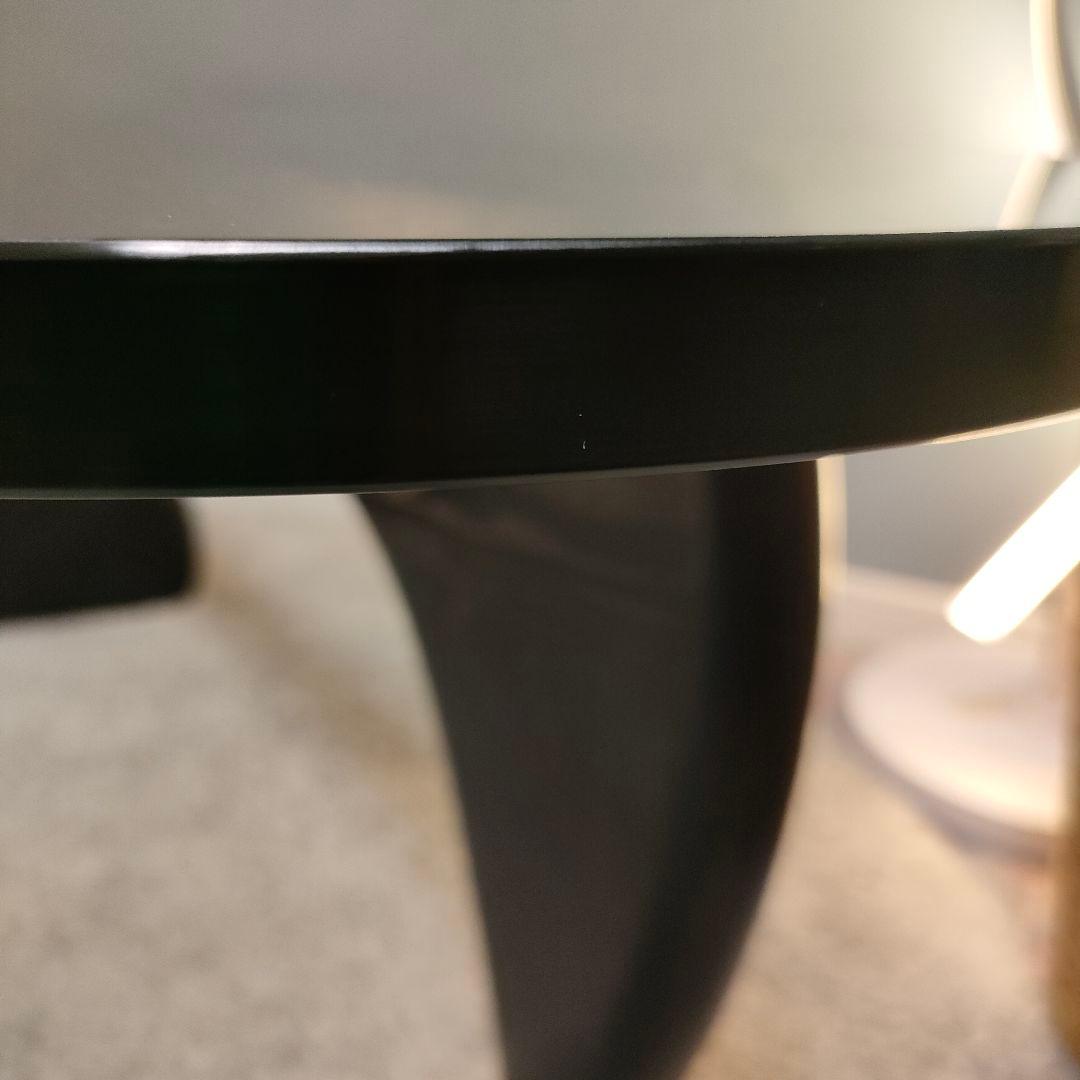 イサム・ノグチ リプロ ガラスローテーブル モダンデザイン 黒脚