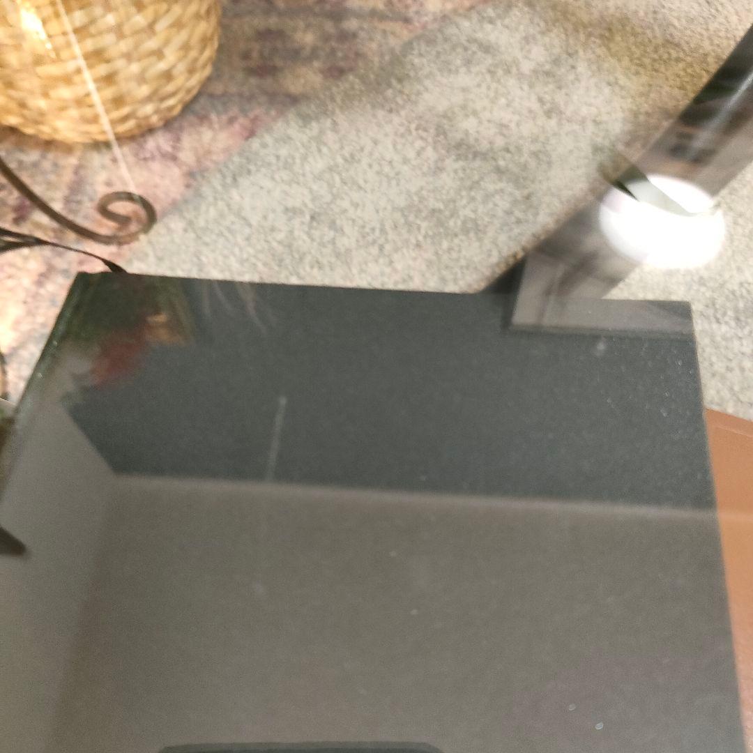 イサム・ノグチ リプロ ガラスローテーブル モダンデザイン 黒脚