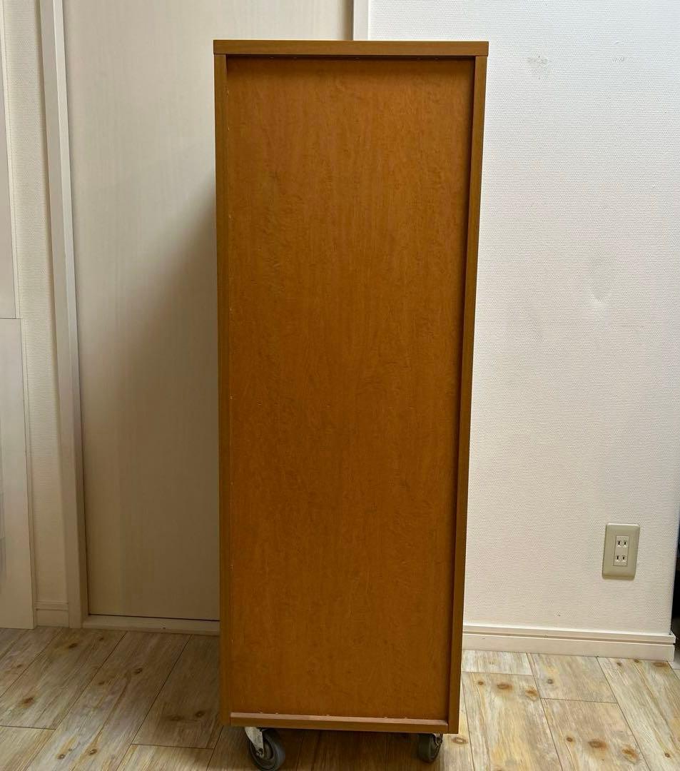 ナチュラルウッド 7段チェスト キャスター付き