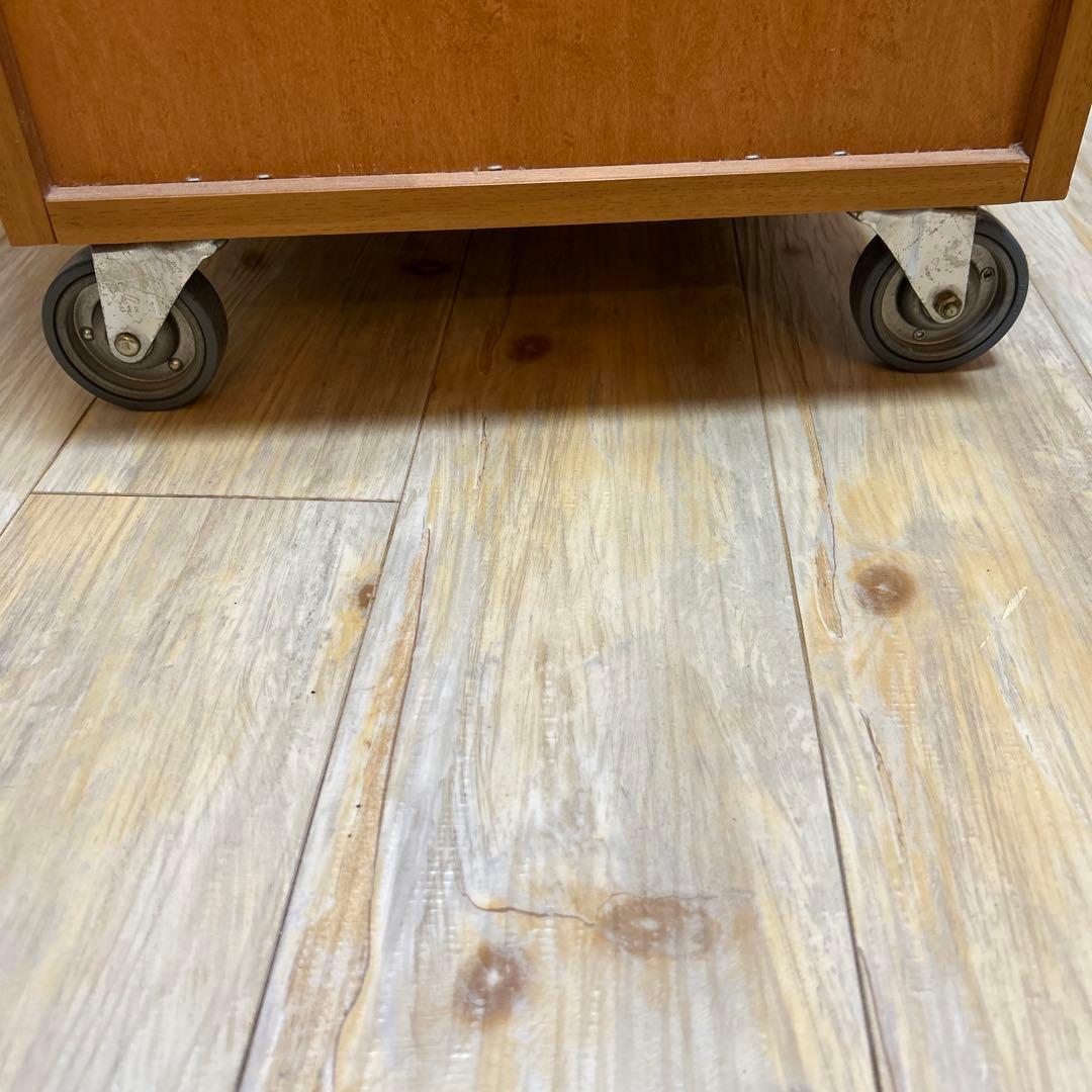 ナチュラルウッド 7段チェスト キャスター付き