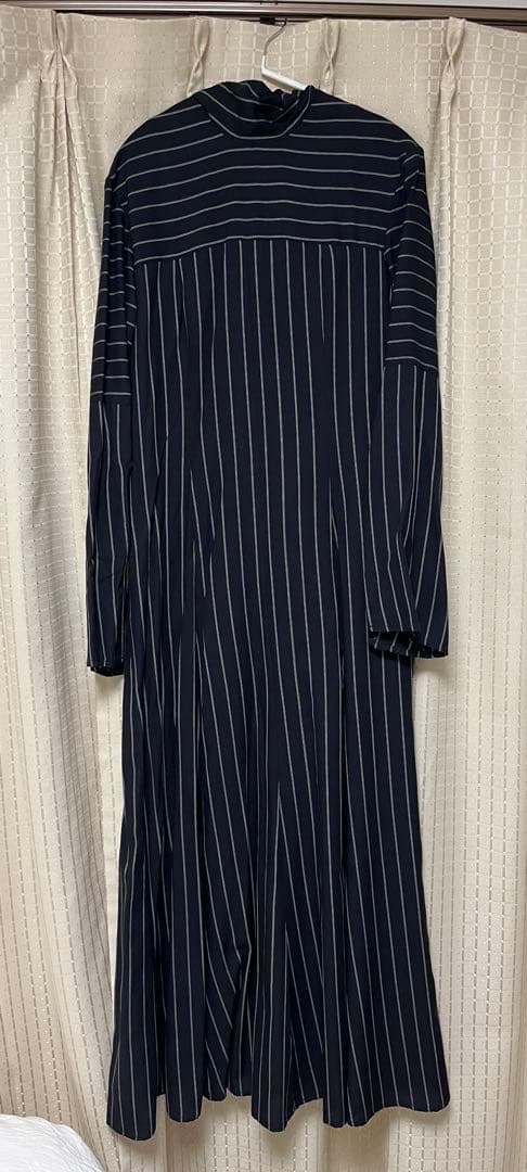 ストライプ タイアレンジ フレアワンピース