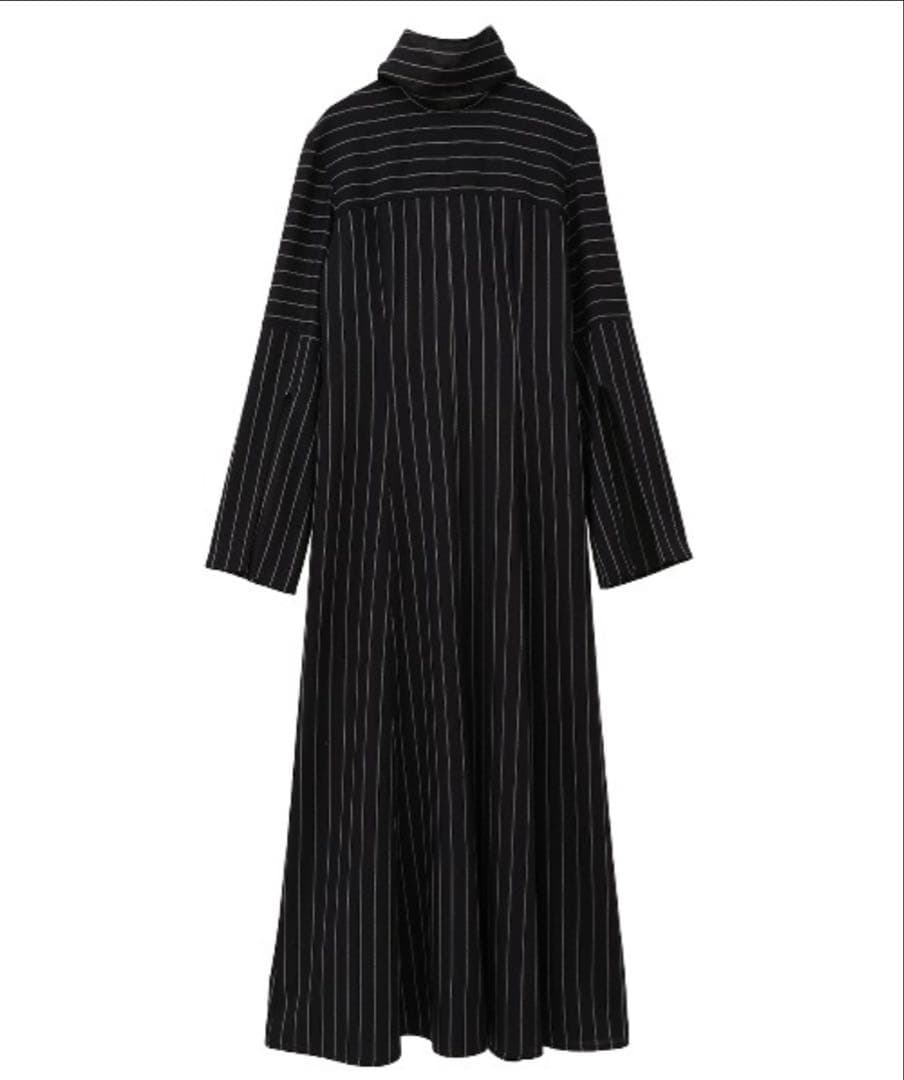 ストライプ タイアレンジ フレアワンピース