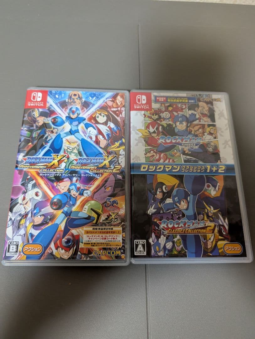 2点　Switch ロックマン,ロックマンX クラシックス コレクション 1+2