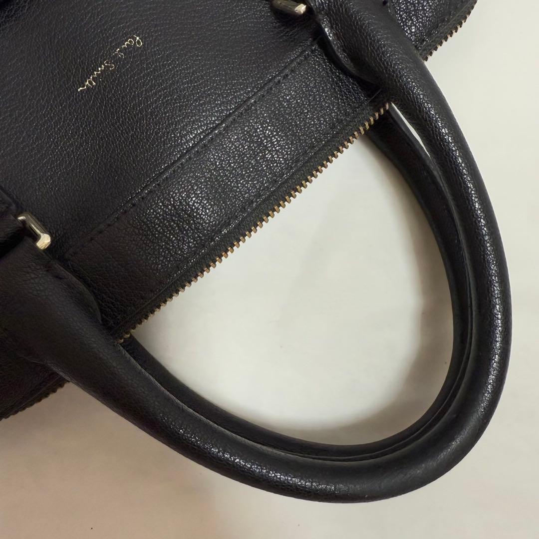 【極美品】 ポールスミス マルチストライプ ビジネスバッグ レザー A4可 黒