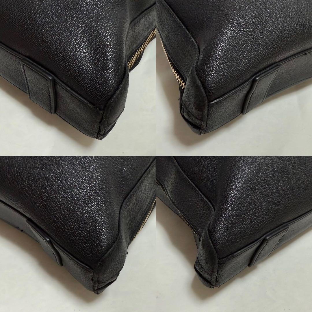 【極美品】 ポールスミス マルチストライプ ビジネスバッグ レザー A4可 黒