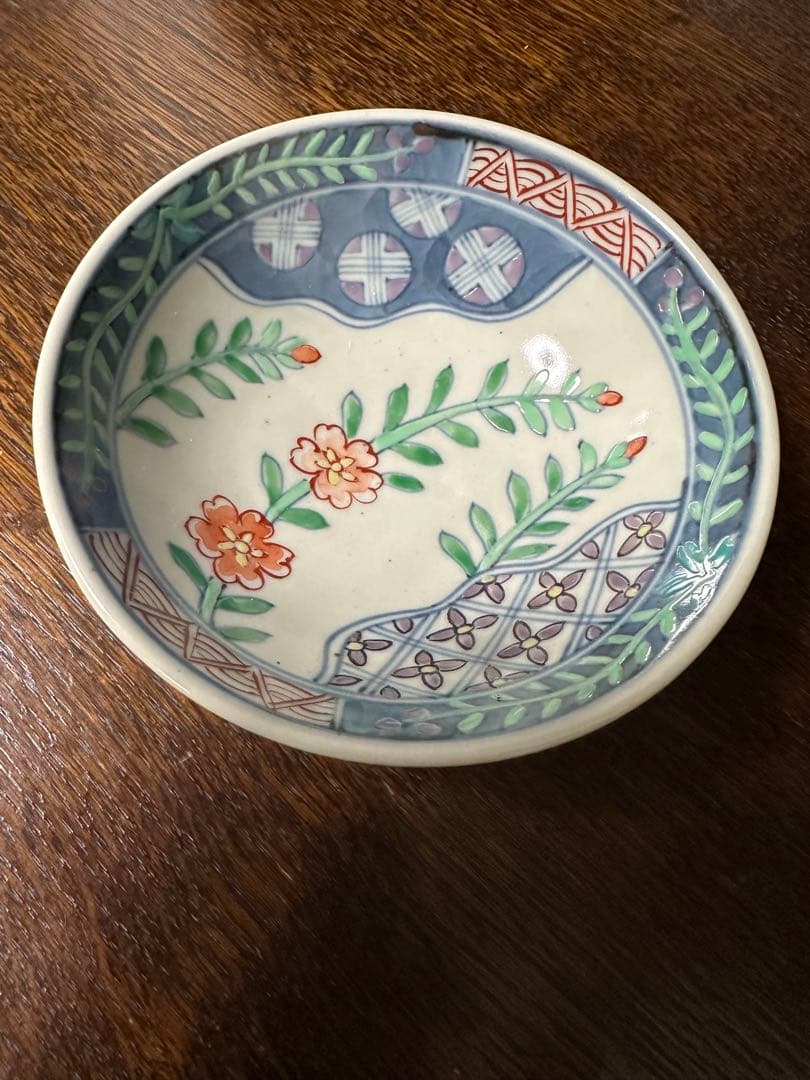 (売約済み)佐藤走波(六代67歳)染錦. 辻ヶ花文. 使いやすい小鉢.三客