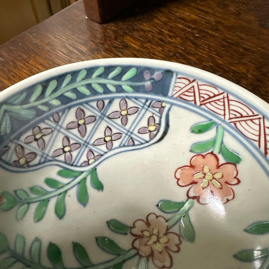 (売約済み)佐藤走波(六代67歳)染錦. 辻ヶ花文. 使いやすい小鉢.三客