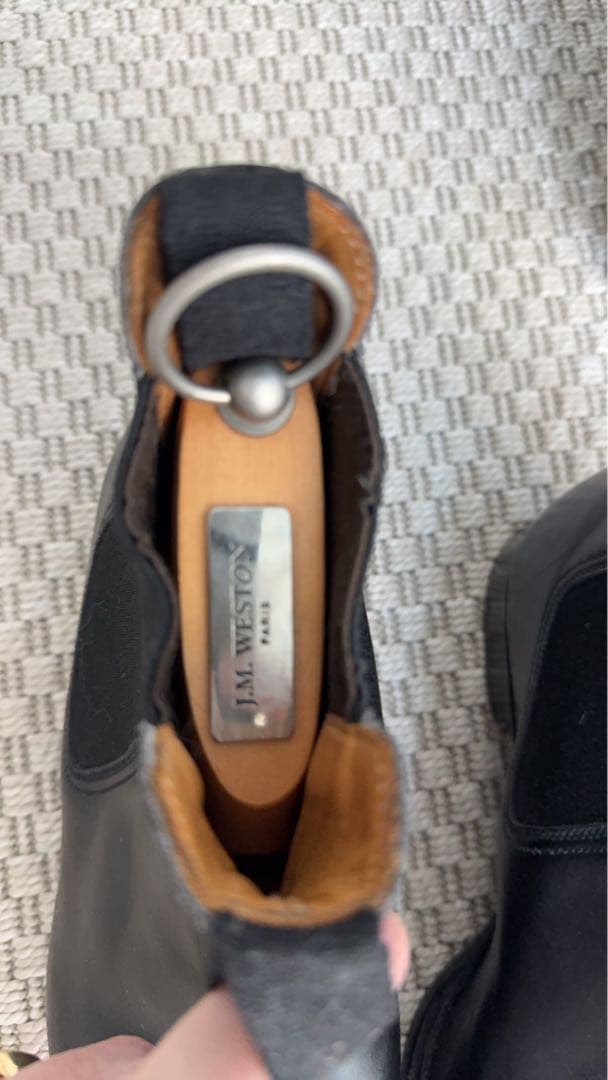 27日までで終了J.M.Weston チェルシーブーツ 収納袋とシューツリー付き