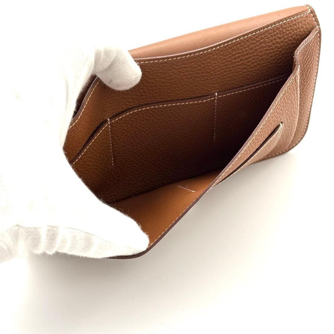 【最高級美品】エルメス ドゴンGM シルバー金具 二つ折り財布 長財布