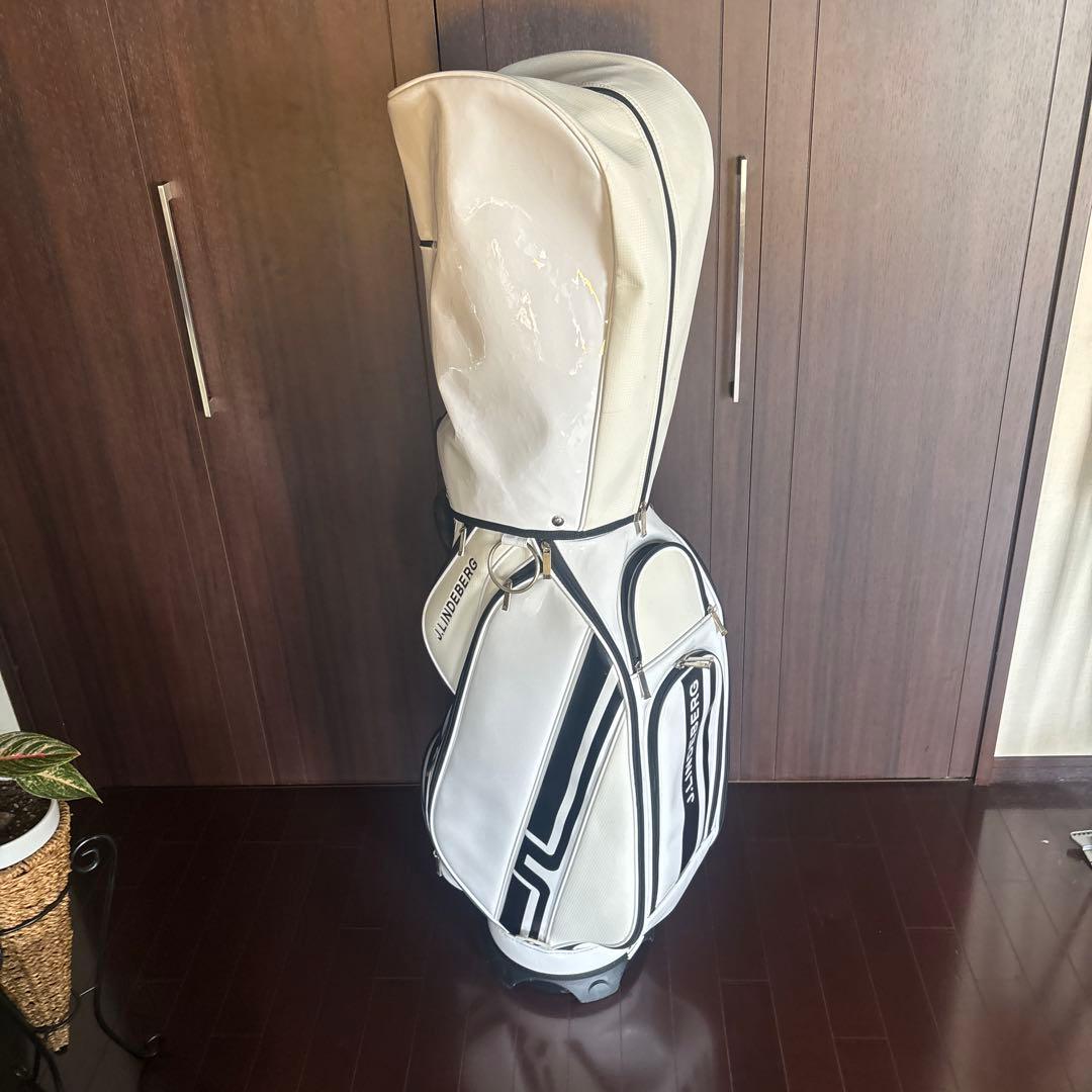 J.LINDEBERG キャディバッグ ホワイト・ブラック