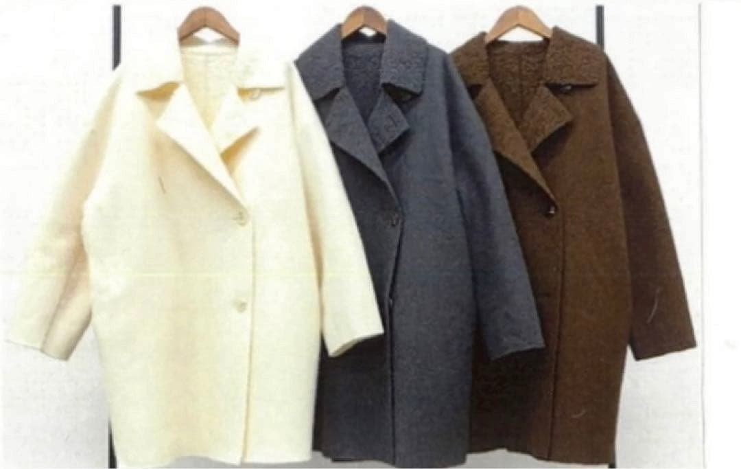 CYNICAL ボアスライバーニットリバーシブルコート　ジャケット　ブラウン