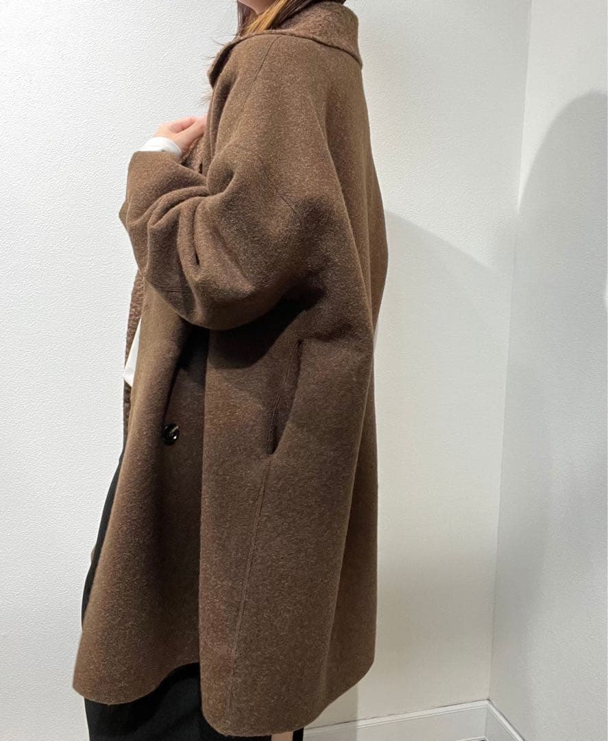 CYNICAL ボアスライバーニットリバーシブルコート　ジャケット　ブラウン