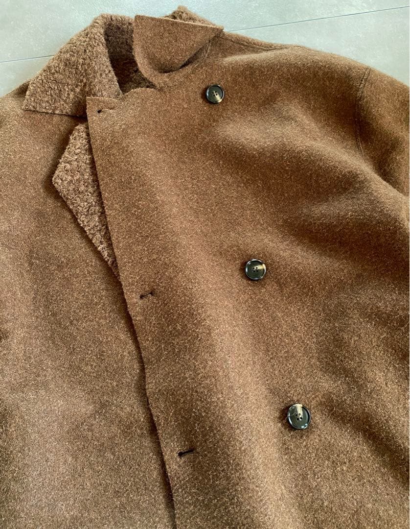 CYNICAL ボアスライバーニットリバーシブルコート　ジャケット　ブラウン