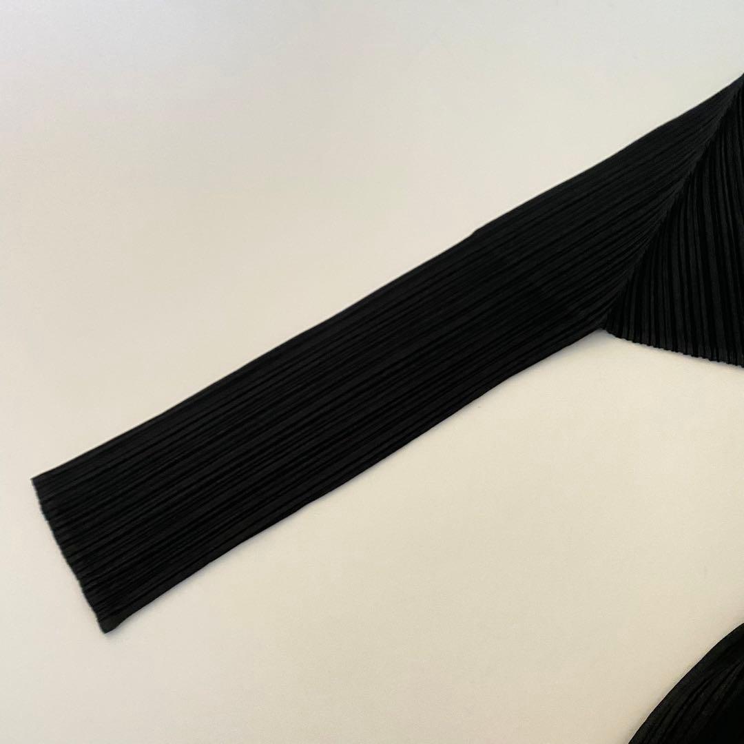 美品 ISSEY MIYAKE ハイネック カットソー M ブラック プリーツ