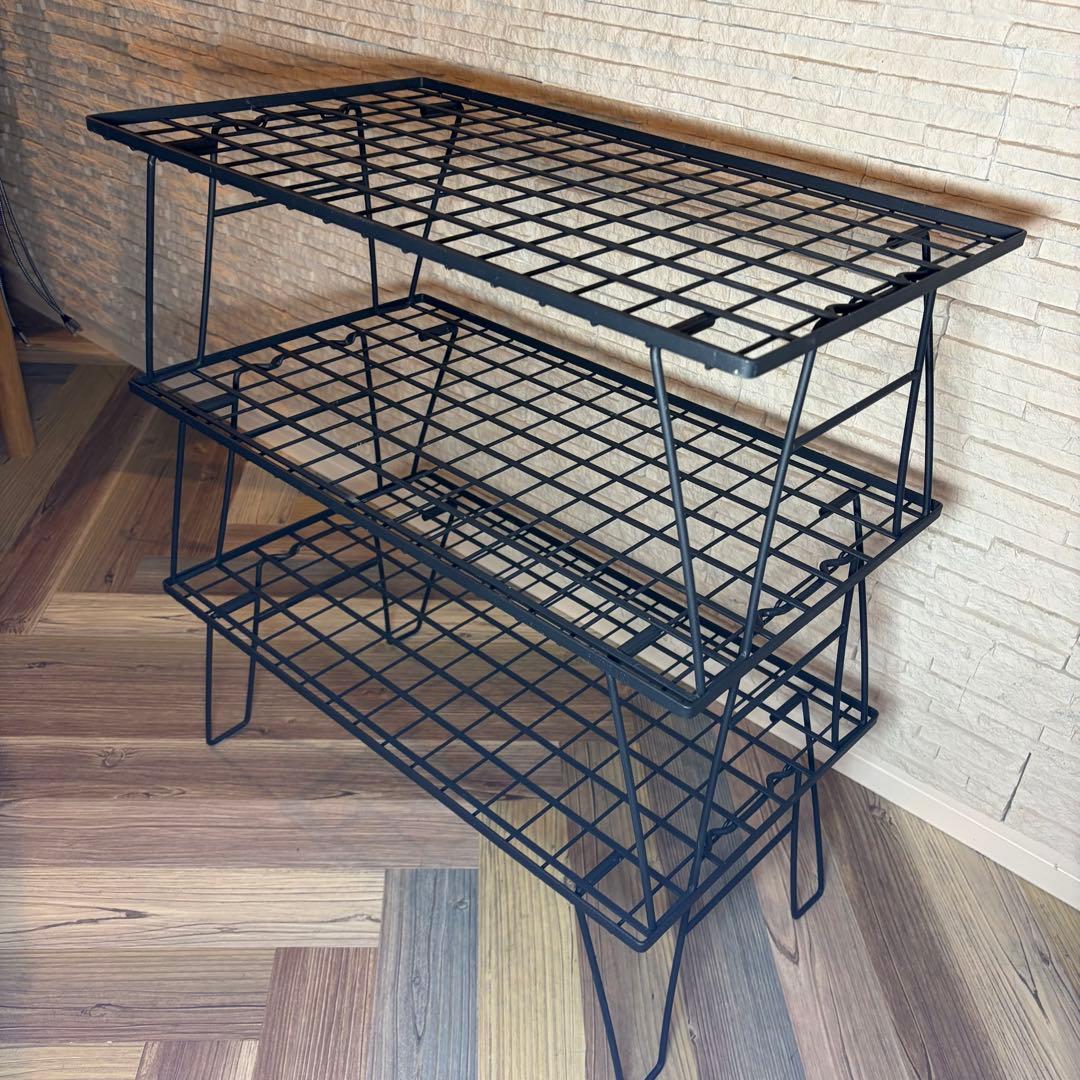 Hibari フィールドラック 3台セット（キャンピングムーン多機能天板・袋付）