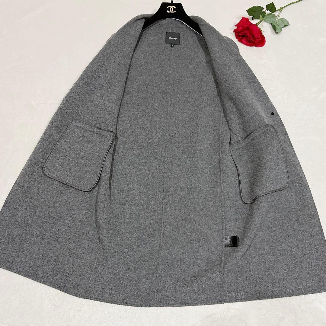 未使用✨ Theory セオリー カシミヤ　ウール チェスターコート グレー