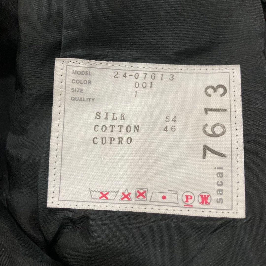 美品 sacai サカイ シルク ベルテッド ショートパンツ 黒