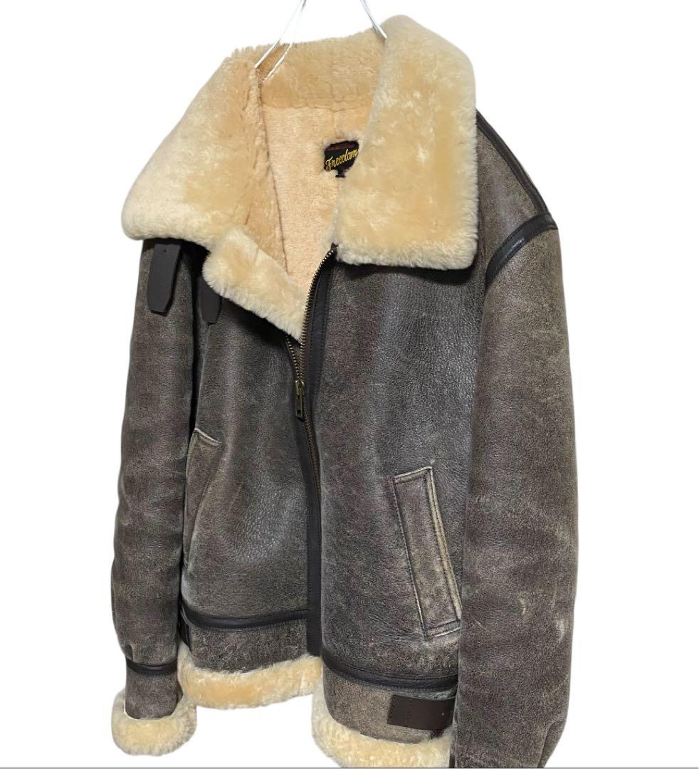 【美品】freedom B-3 ムートンフライトジャケット メンズ