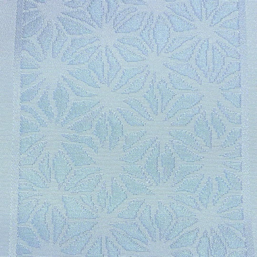 MO-3337 京袋帯 洗える帯 麻の葉模様 水色