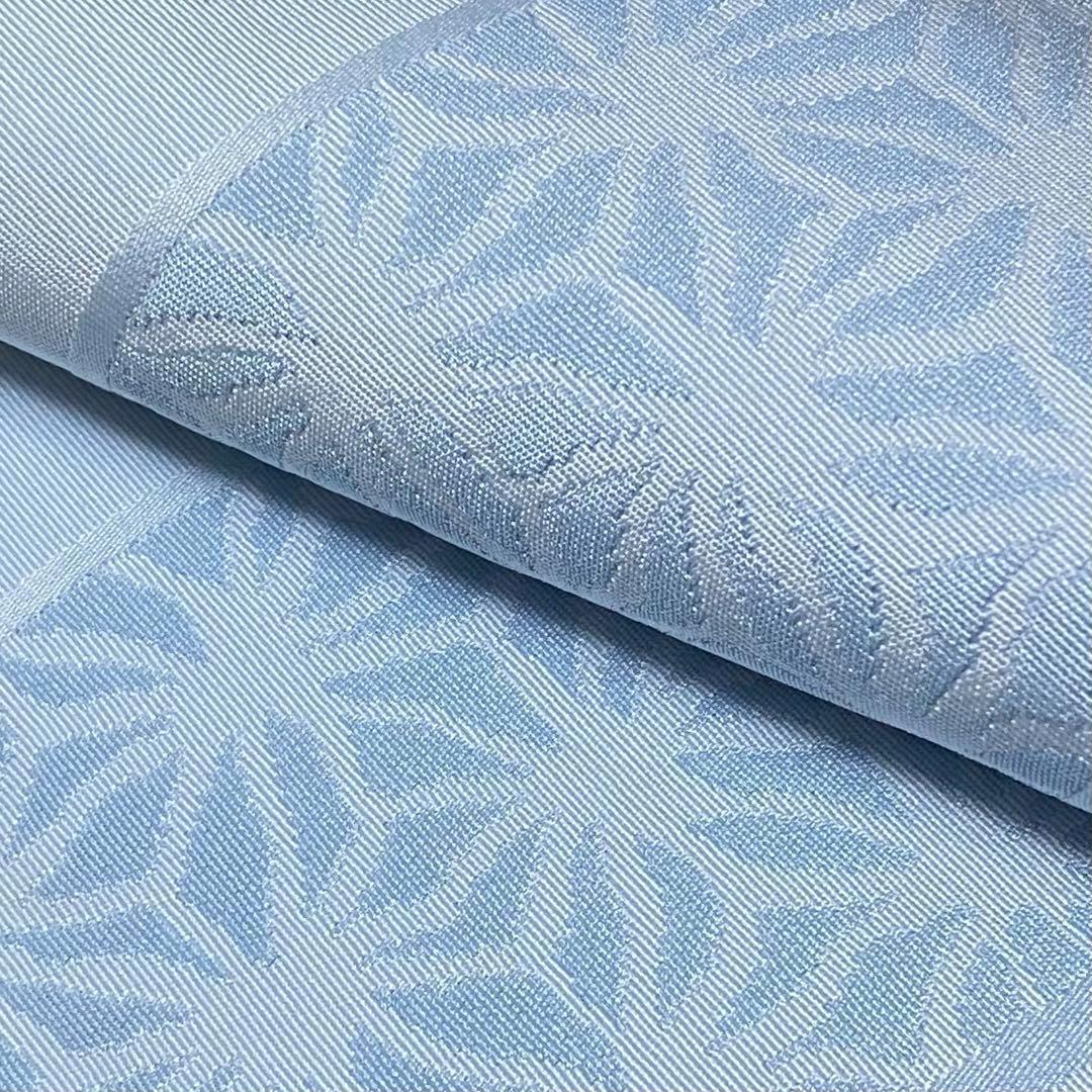 MO-3337 京袋帯 洗える帯 麻の葉模様 水色