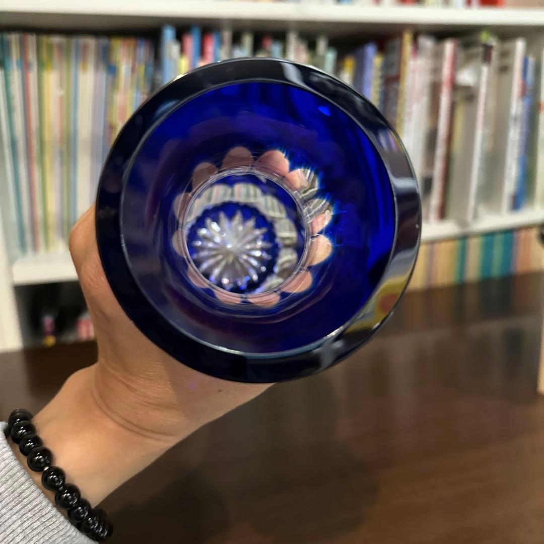 江戸切子　花器　南端久司　伝統工芸品　新品未使用