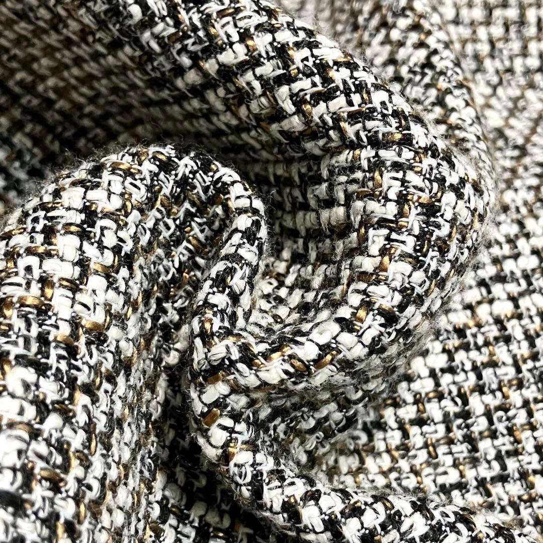 ミラオーウェン［金釦ダブルブレザーオーバージャケット］ツイード　サイズ1