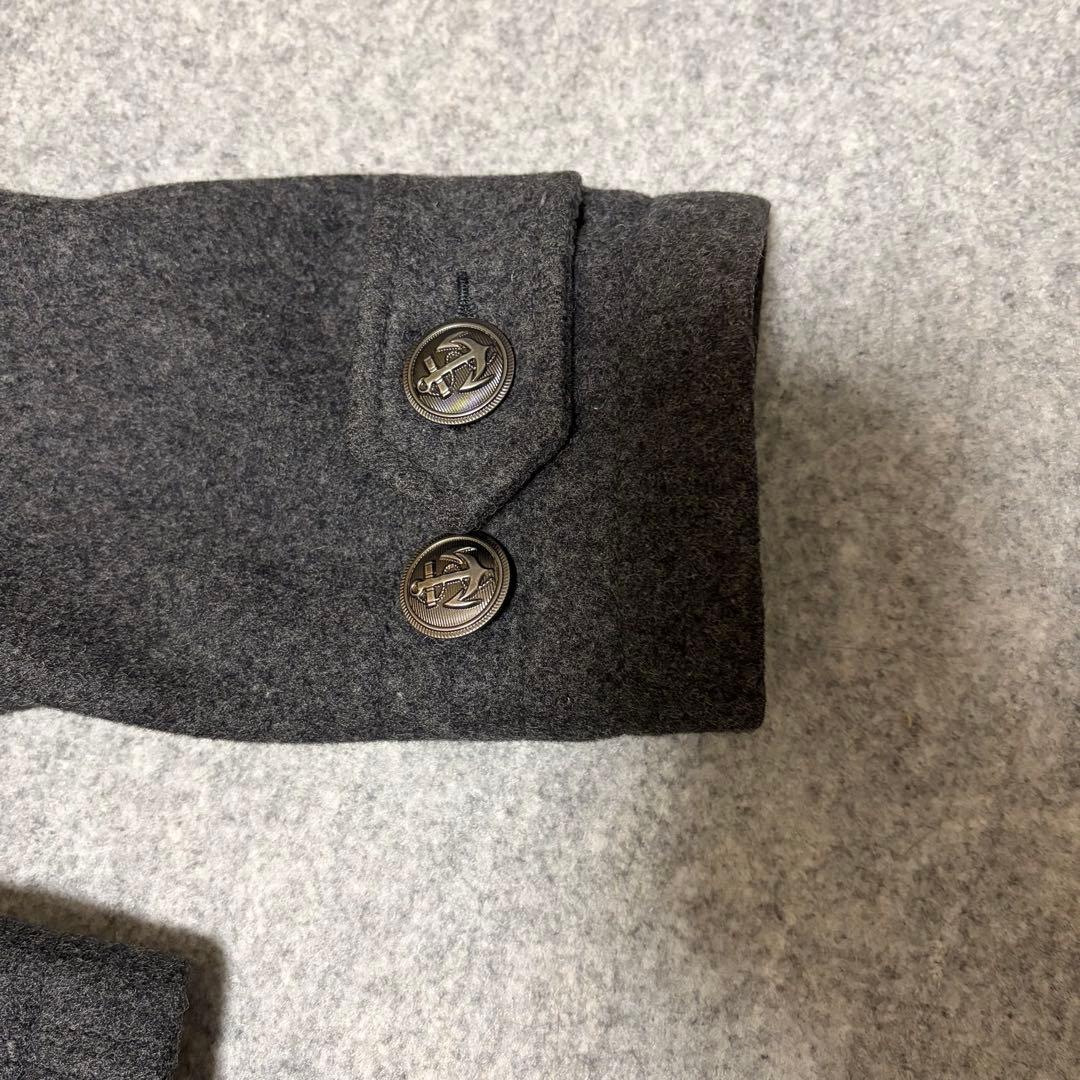 PPFM ナポレオンジャケット 銀ボタン ウール グレー M Y2K