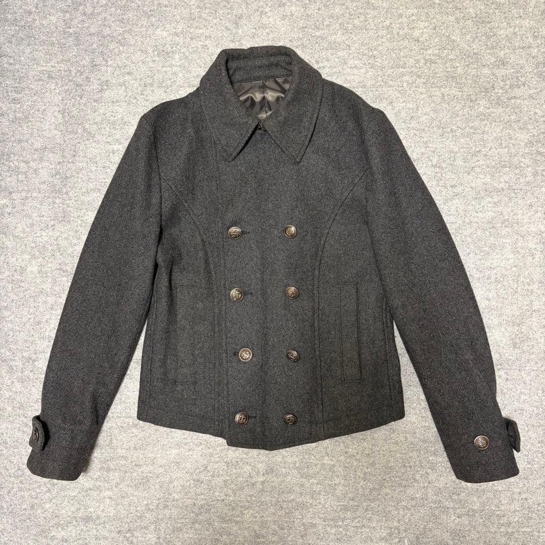 PPFM ナポレオンジャケット 銀ボタン ウール グレー M Y2K