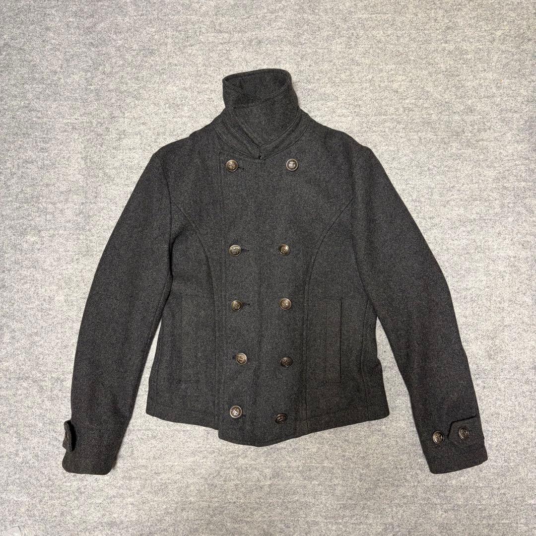 PPFM ナポレオンジャケット 銀ボタン ウール グレー M Y2K