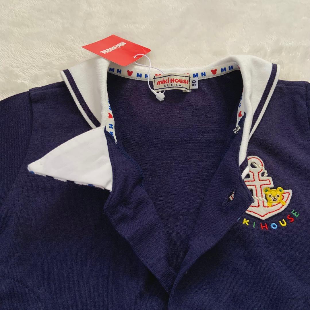 未使用★ミキハウス★セーラーTシャツ パンツ★セット★ネイビー★90