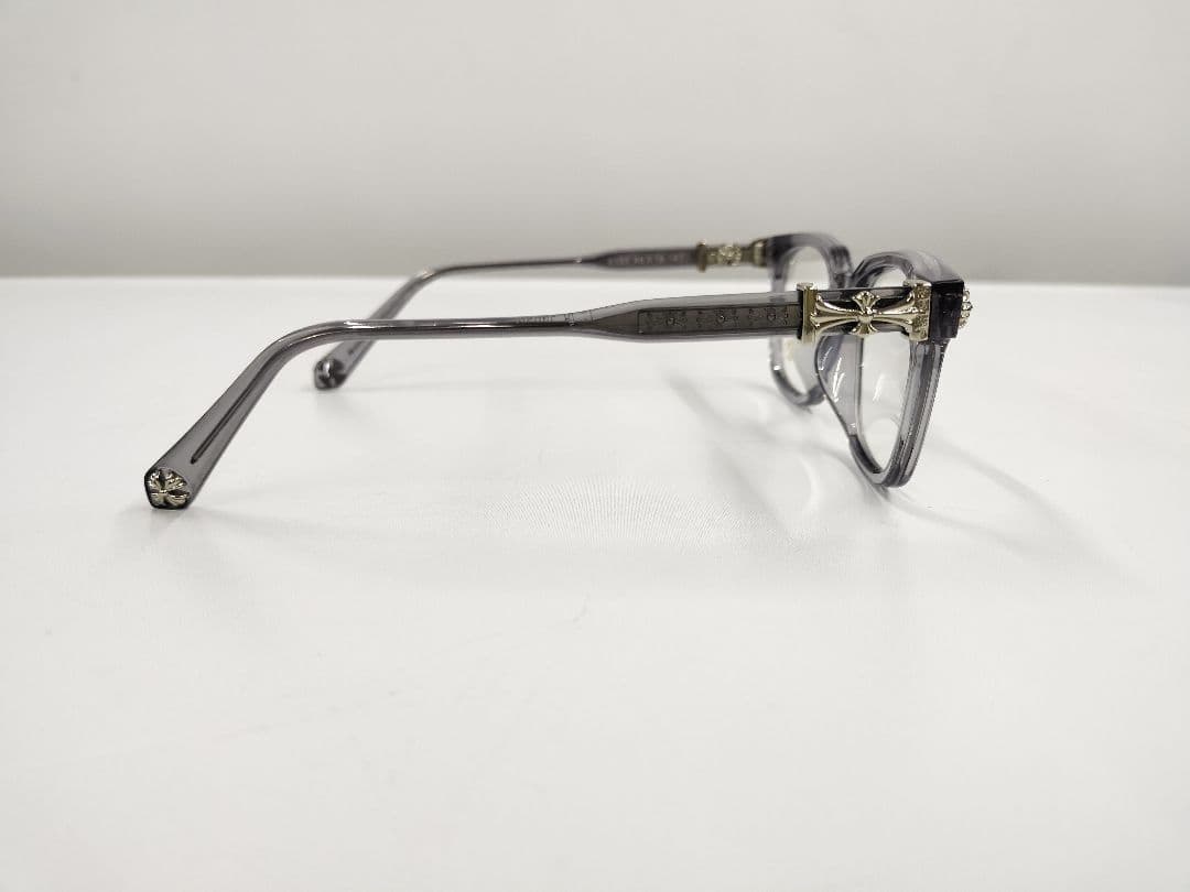 シルバー装飾付きスモーククリアフレーム　サングラス　クロムハーツ好きに！