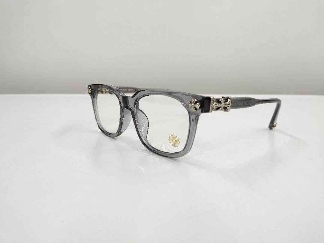 シルバー装飾付きスモーククリアフレーム　サングラス　クロムハーツ好きに！