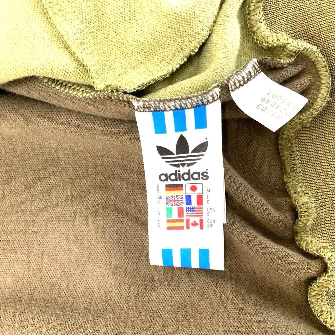 adidasトラックジャケット90sトラックジャケット刺繍カーキvintage