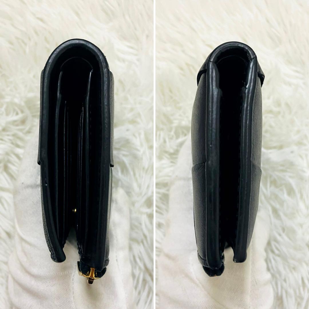 極美✨ボッテガヴェネタ 二つ折り財布 カセット レザー ブラック