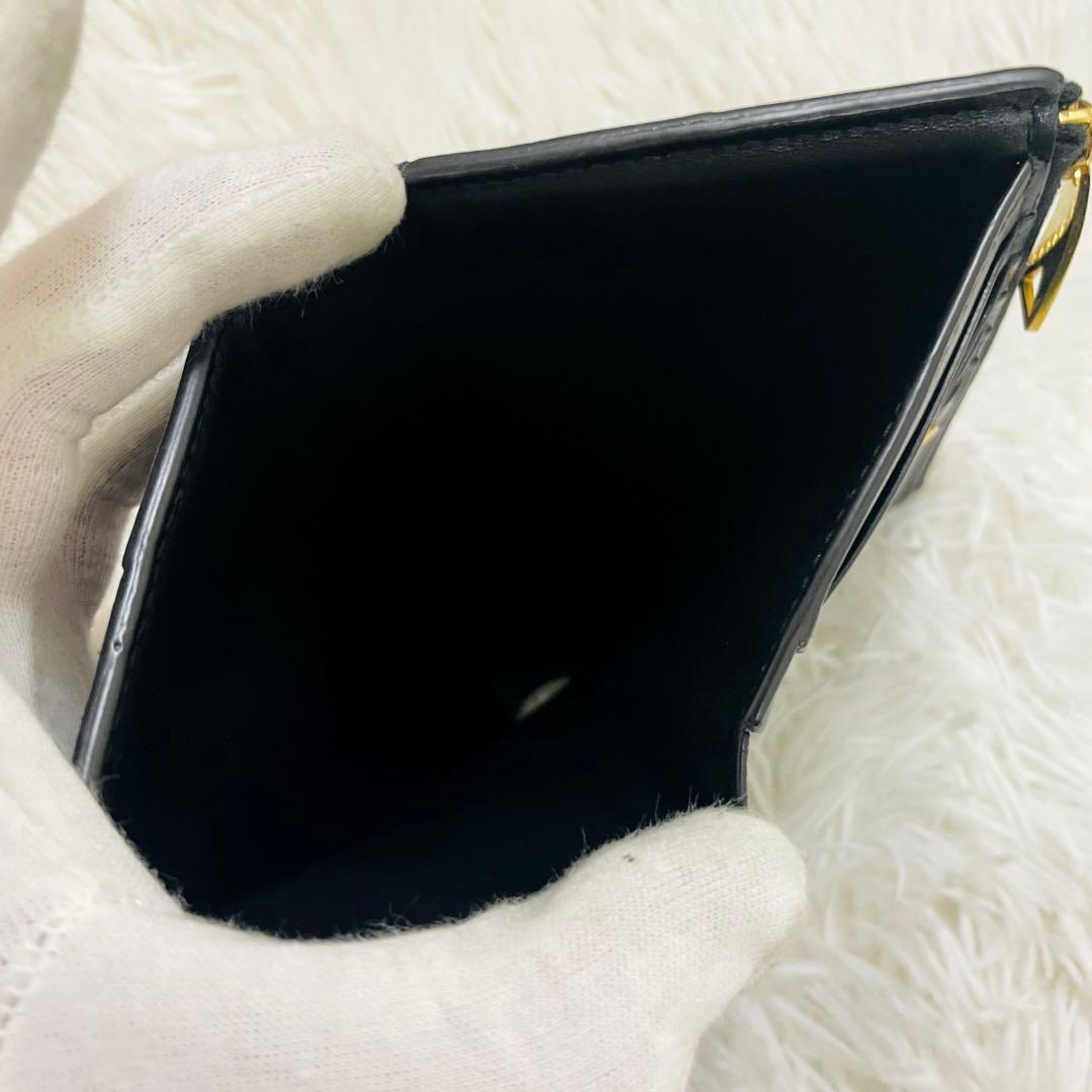 極美✨ボッテガヴェネタ 二つ折り財布 カセット レザー ブラック