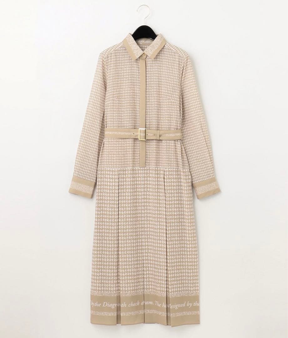 Diagram ハウンドトゥースプリントワンピース