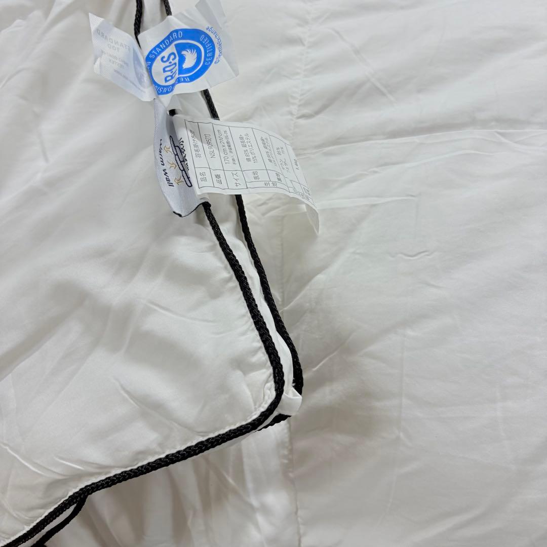 31開封済み　羽毛布団　セミダブル　掛け布団　100％羽毛1.4kg　RDS認証