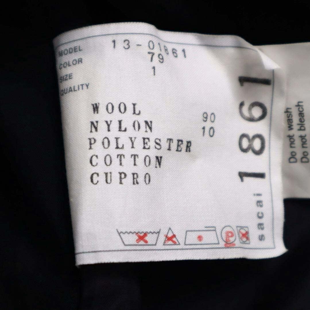 sacai サカイ ドッキング レースアップ ブラウス ウール セーター