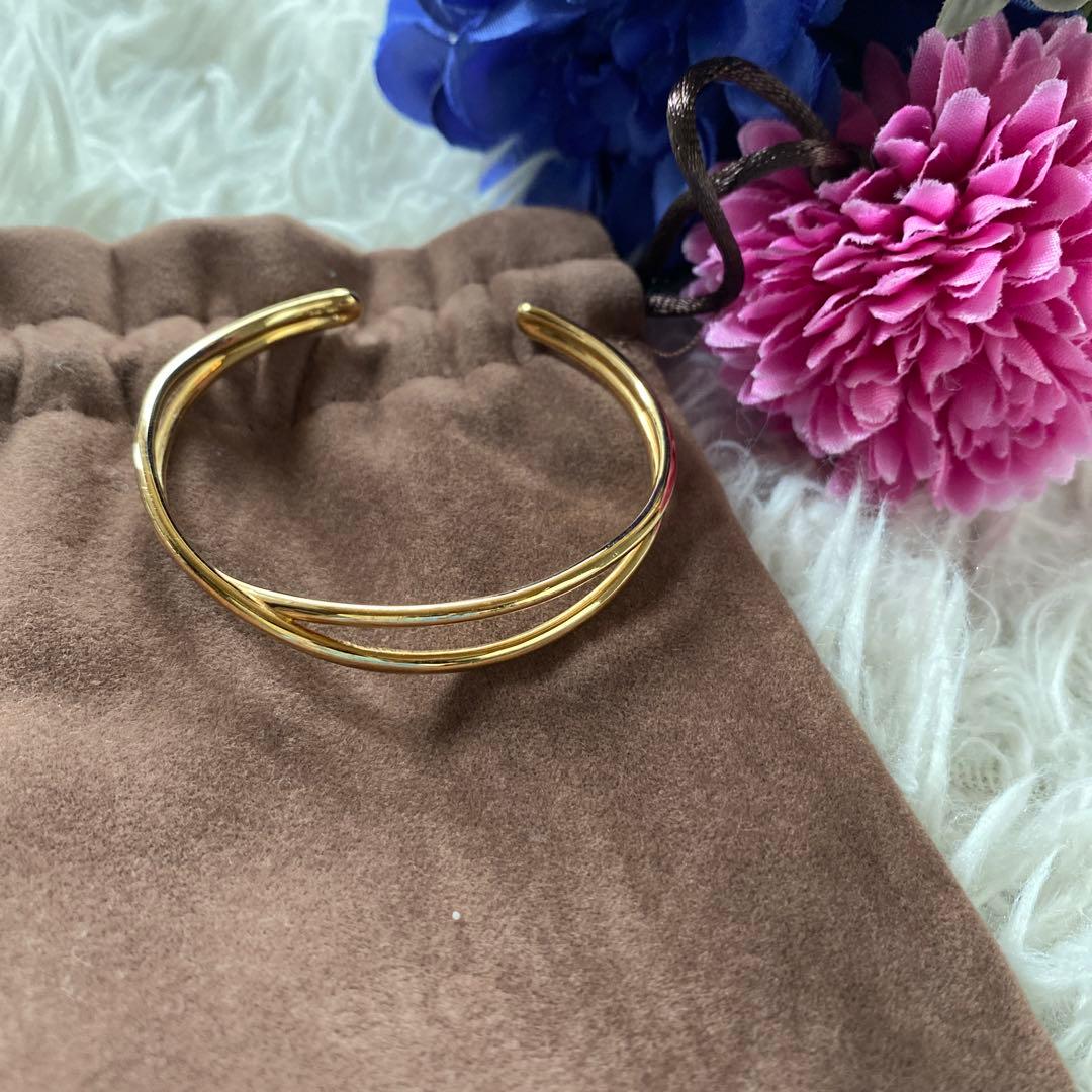 ete エテ　ゴールド クロス バングル　シルバー925