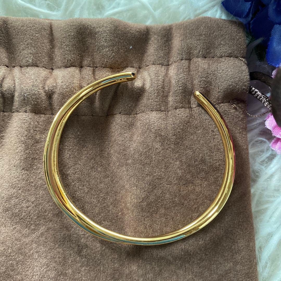 ete エテ　ゴールド クロス バングル　シルバー925