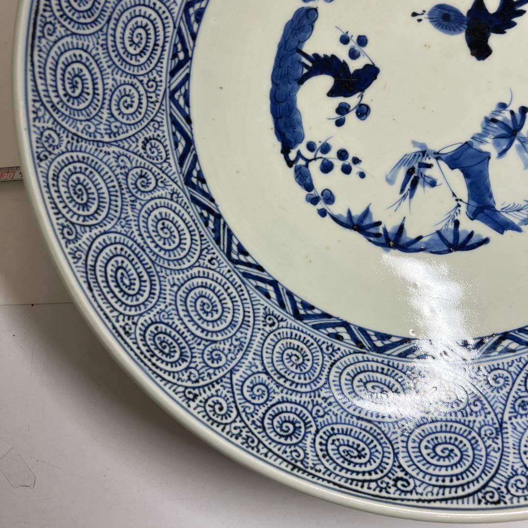 専用　古伊万里　蛸唐草大皿　幅約45cm 東K 8-0202④ タサユサ