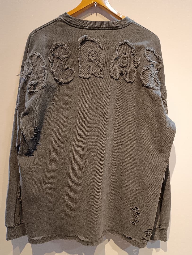 フルール・ド・リス刺繍 グレー長袖カットソー L ガルフィー