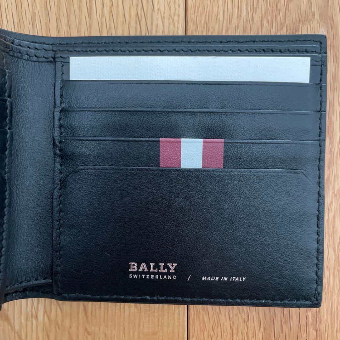 【新品】 BALLY バリー 二つ折り財布 ブラック レザー｜箱付き